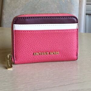 Michael Kors Light Berry Multi Leather Card Case